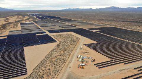 Field of solar panels at Wilmot Energy Center